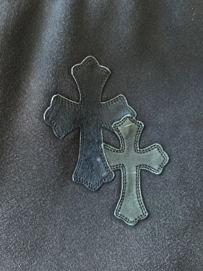 Chrome Hearts Black Cross Patch Sweatpants