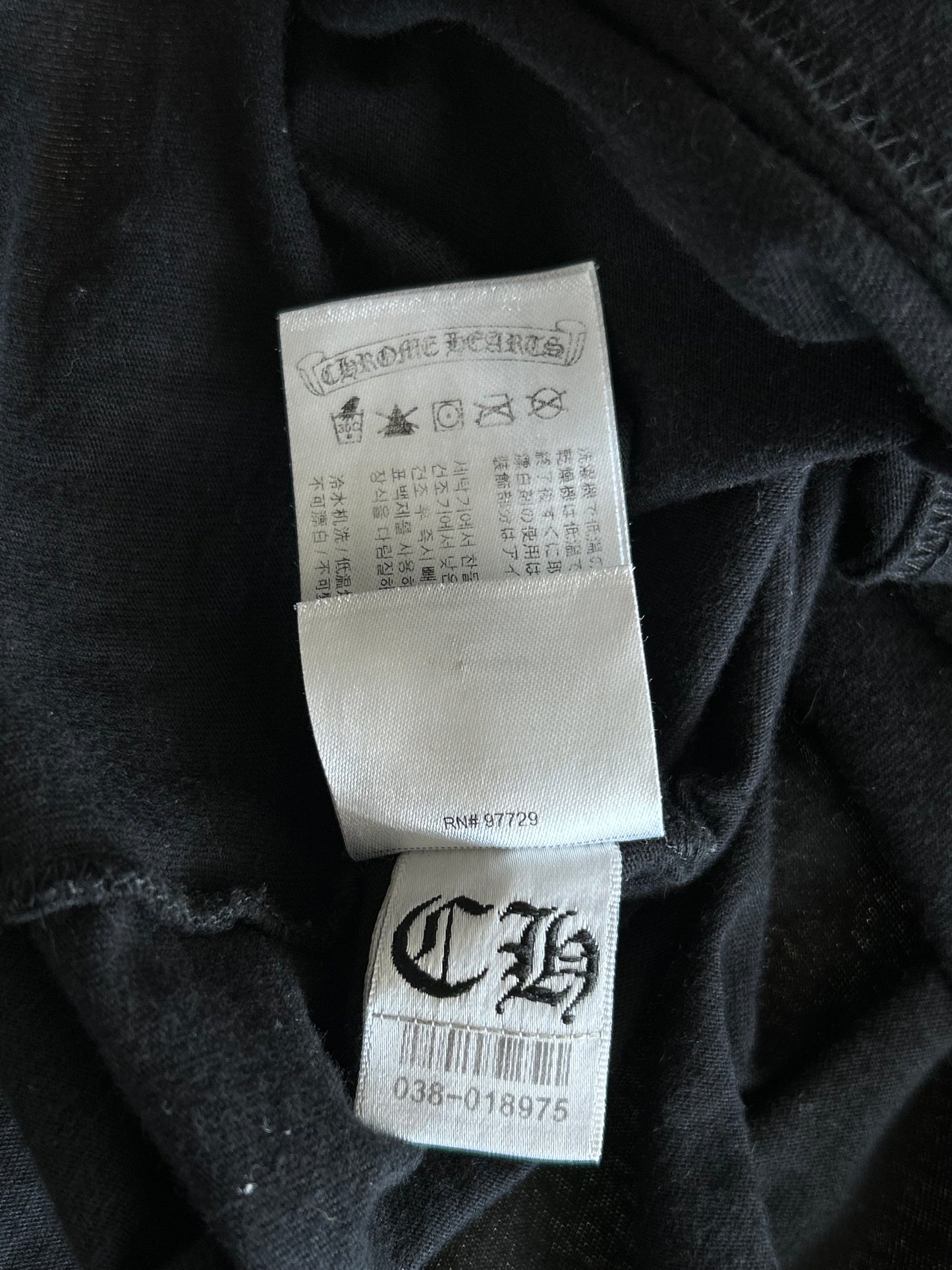 Chrome Hearts Black & White Horseshoe Logo T-Shirt