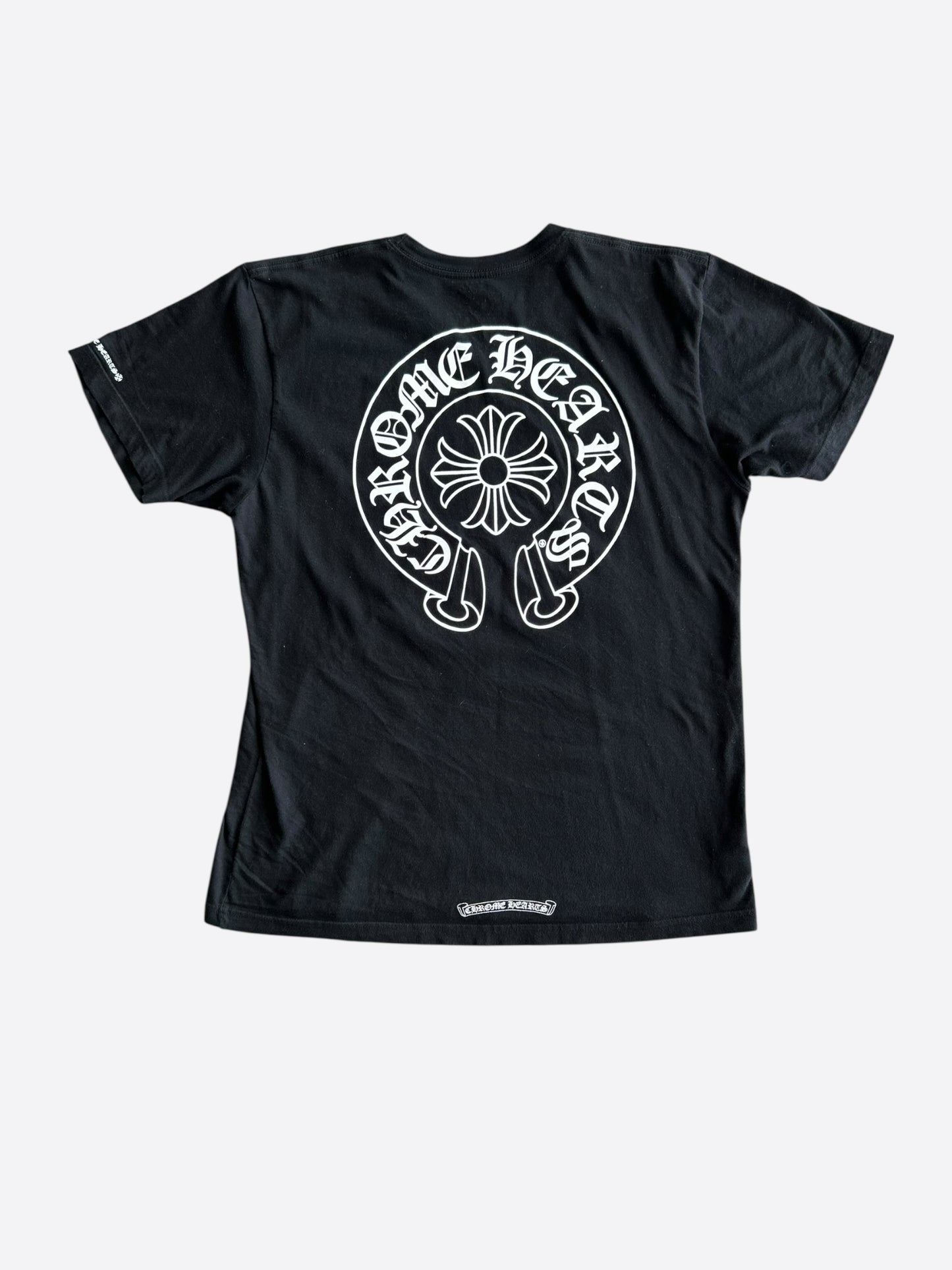 Chrome Hearts Black & White Horseshoe Logo T-Shirt