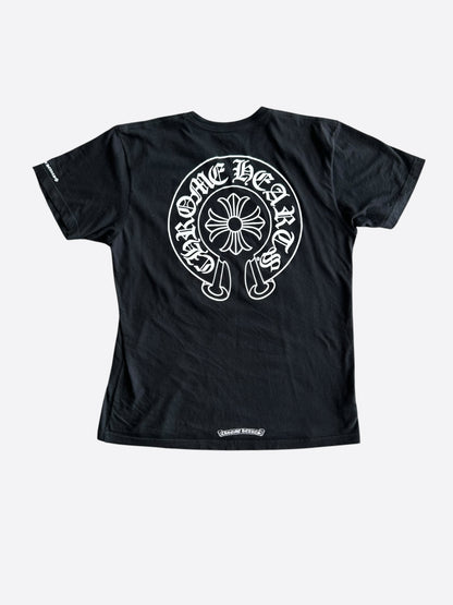 Chrome Hearts Black & White Horseshoe Logo T-Shirt
