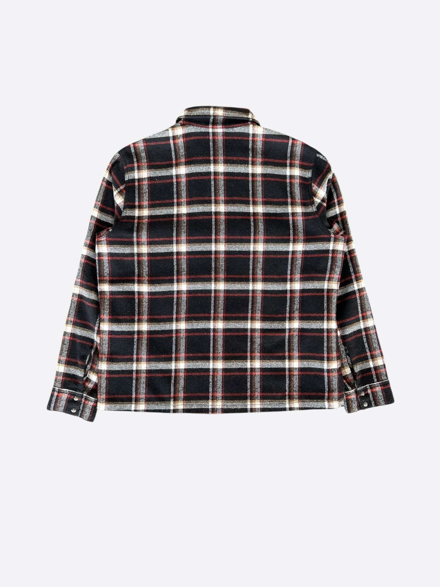 Chrome Hearts Black & Red Plaid Flannel Jacket