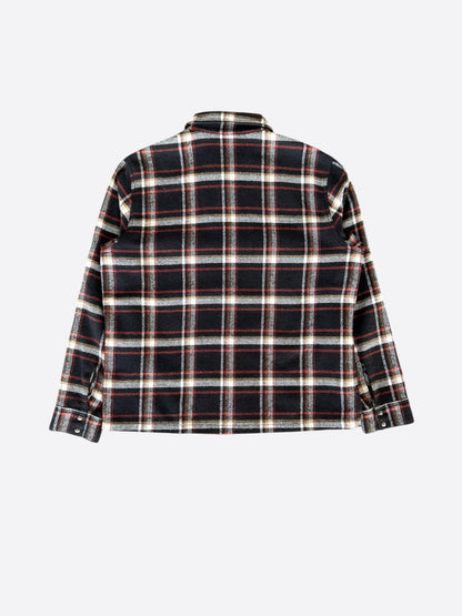 Chrome Hearts Black & Red Plaid Flannel Jacket