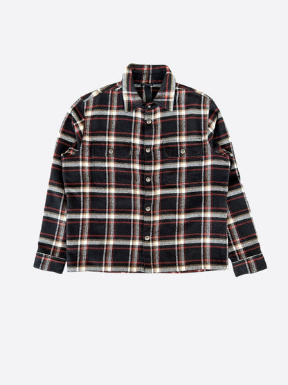 Chrome Hearts Black & Red Plaid Flannel Jacket