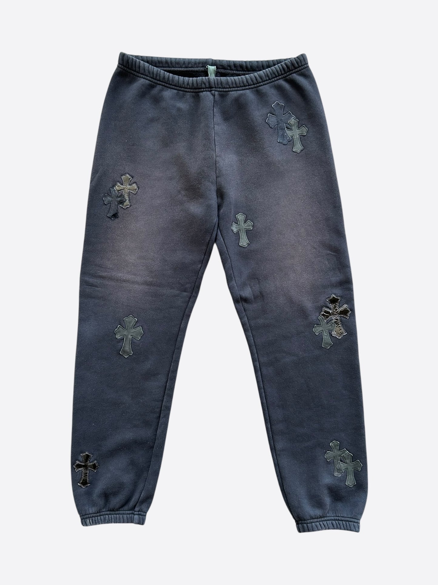 Chrome Hearts Black Cross Patch Sweatpants