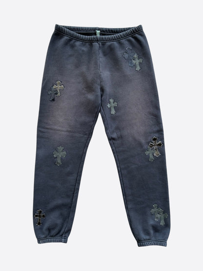 Chrome Hearts Black Cross Patch Sweatpants