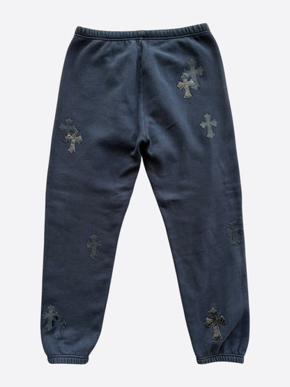 Chrome Hearts Black Cross Patch Sweatpants
