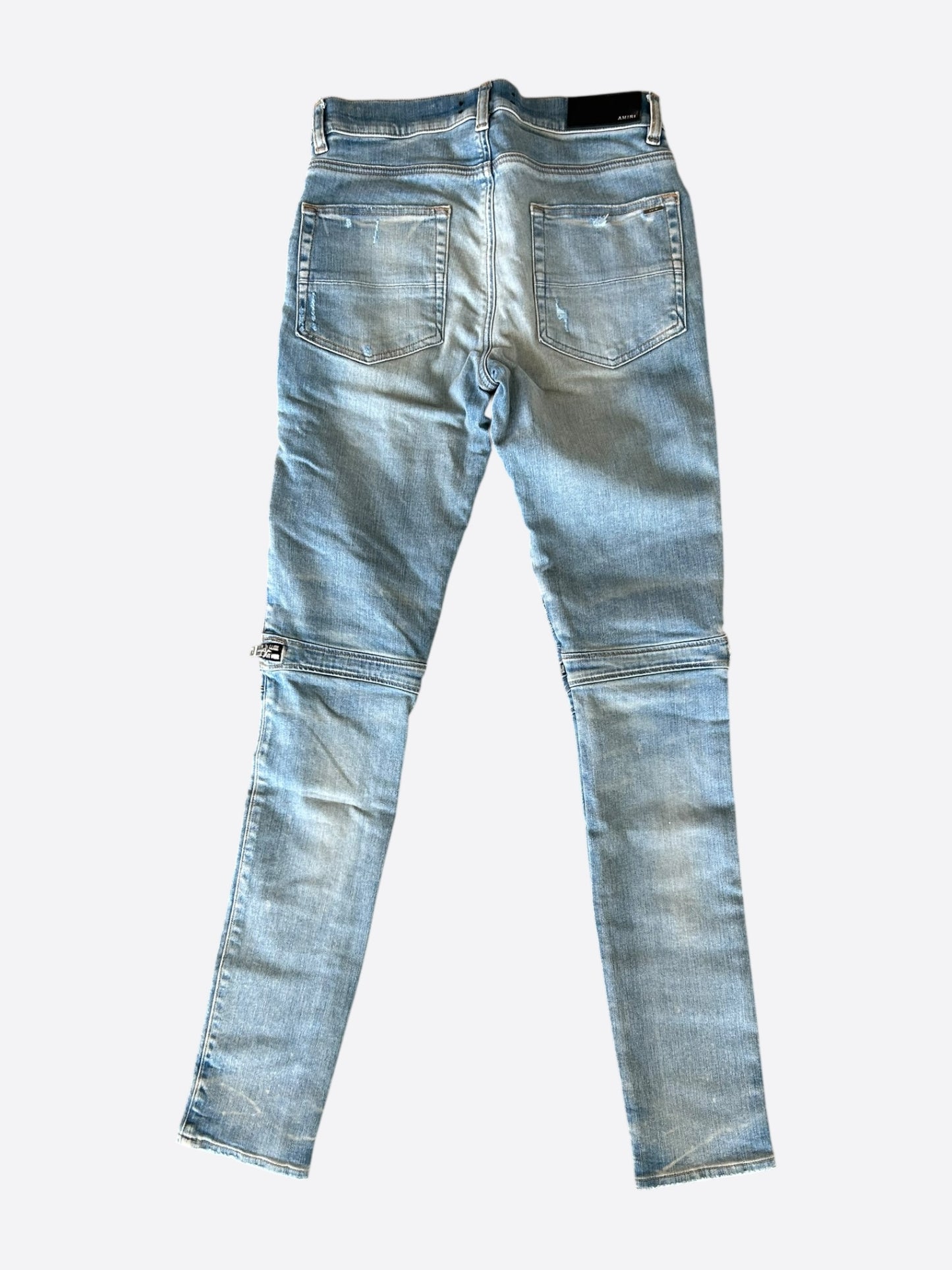 Amiri Clay Indigo & Plaid MX2 Biker Jeans
