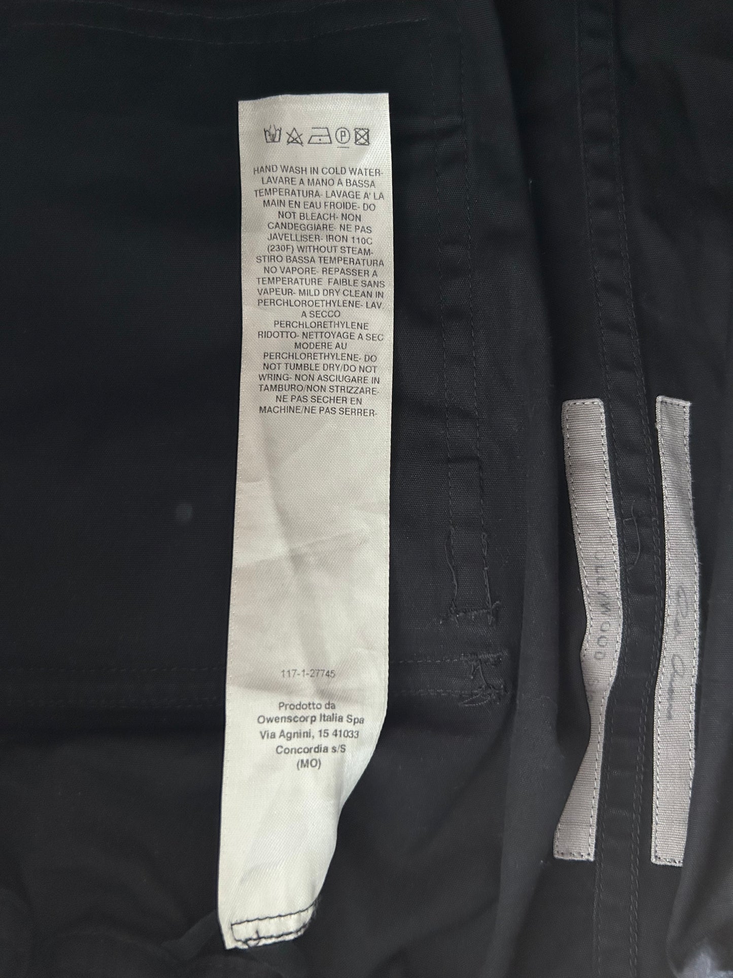 Rick Owens Black Mastodon Megacargo Pants