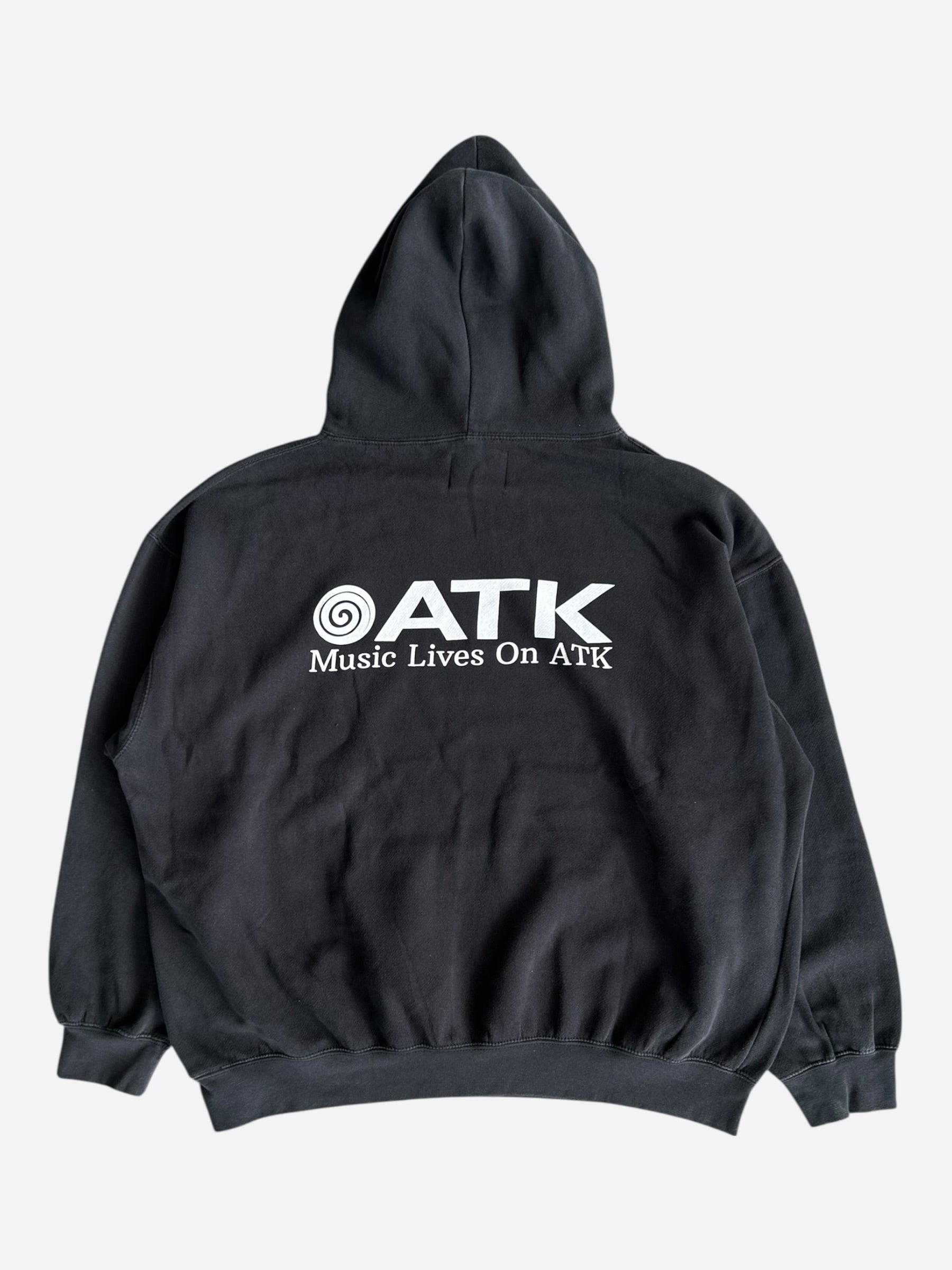 Gallery Dept Black & White Music Lives On ATK Logo Hoodie – Savonches