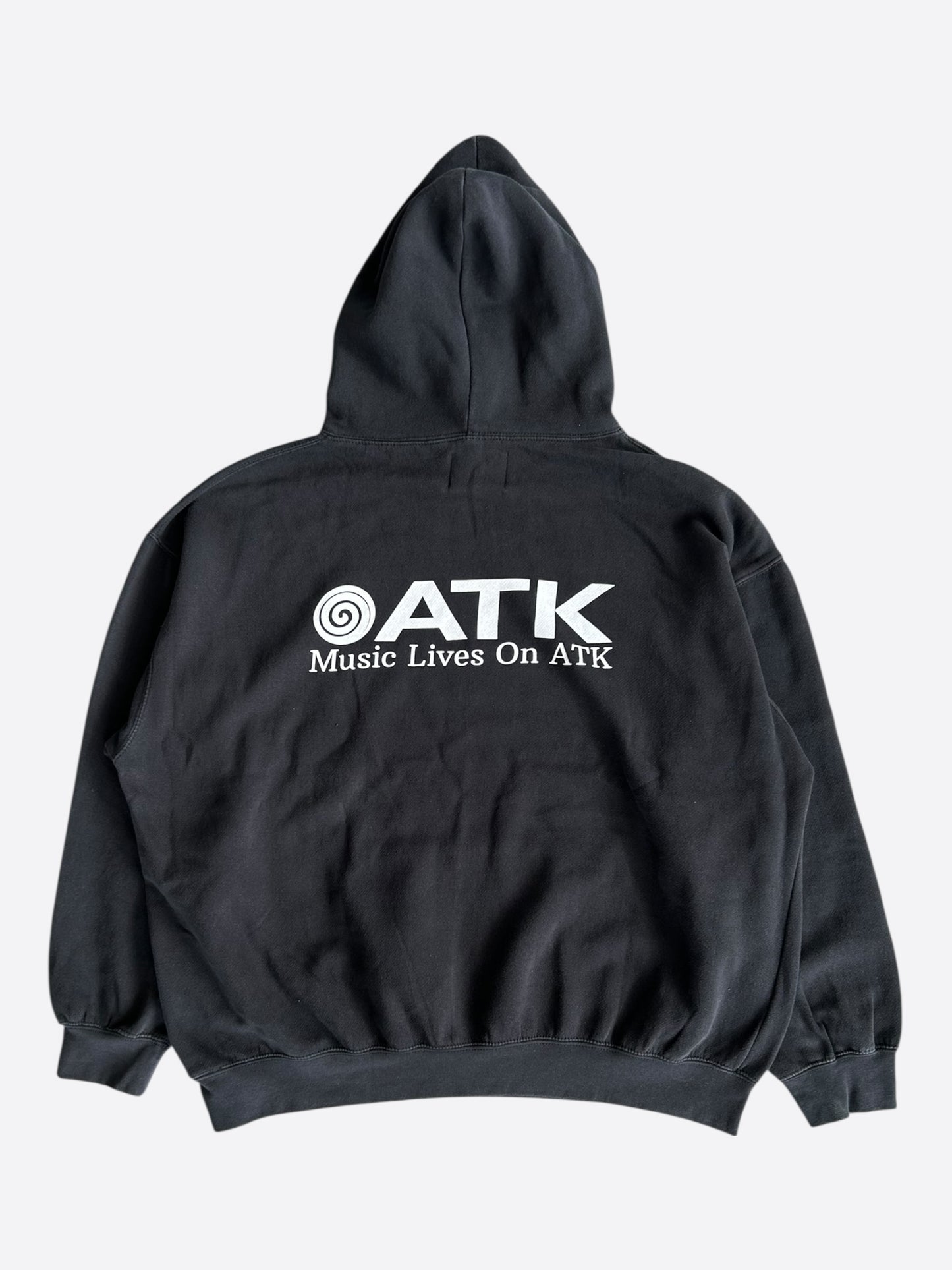 Gallery Dept Black & White Music Lives On ATK Logo Hoodie