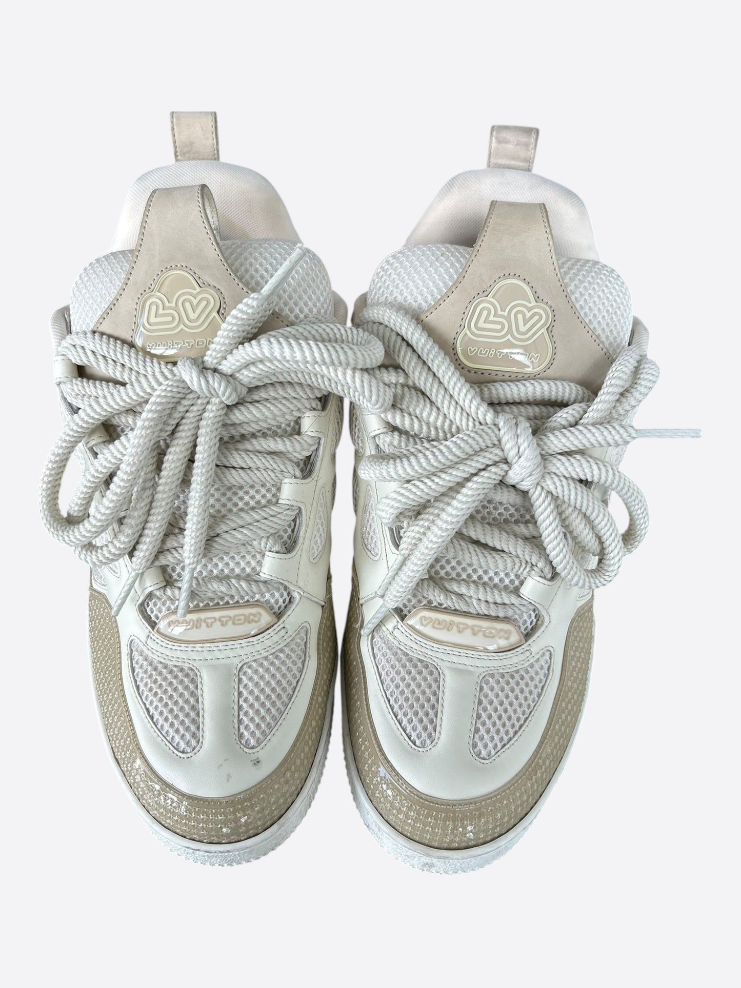 Louis Vuitton Beige & White Skate Sneaker