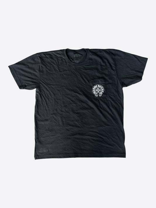 Chrome Hearts London Exclusive Black & White Horseshoe Logo T-Shirt