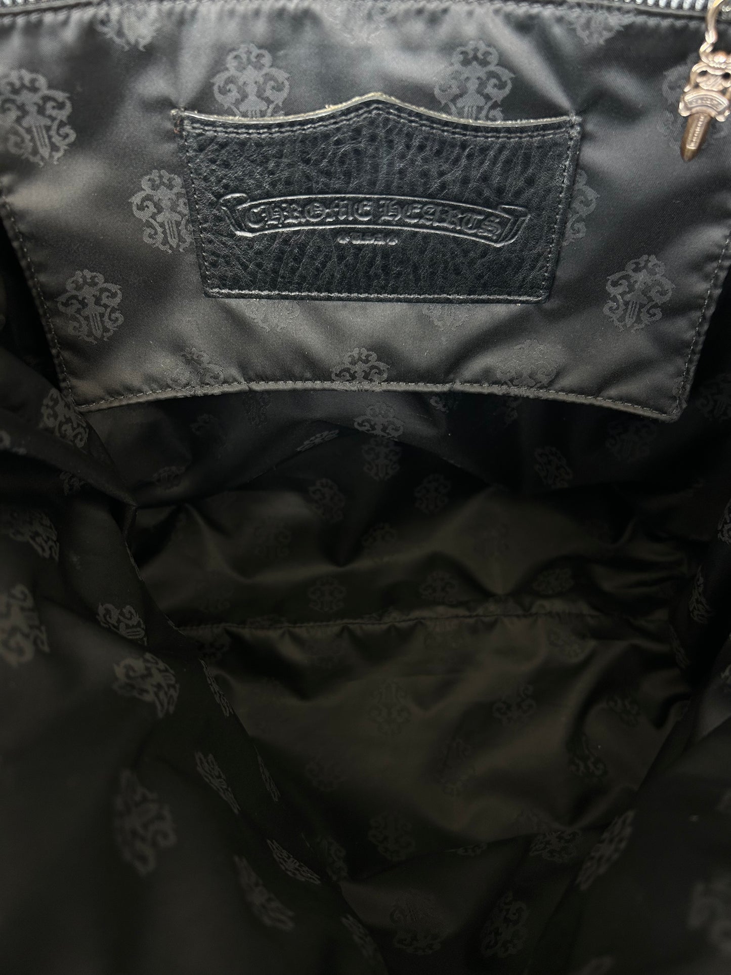 Chrome Hearts Black Multicolor Quilted Cross Patch Tote Bag