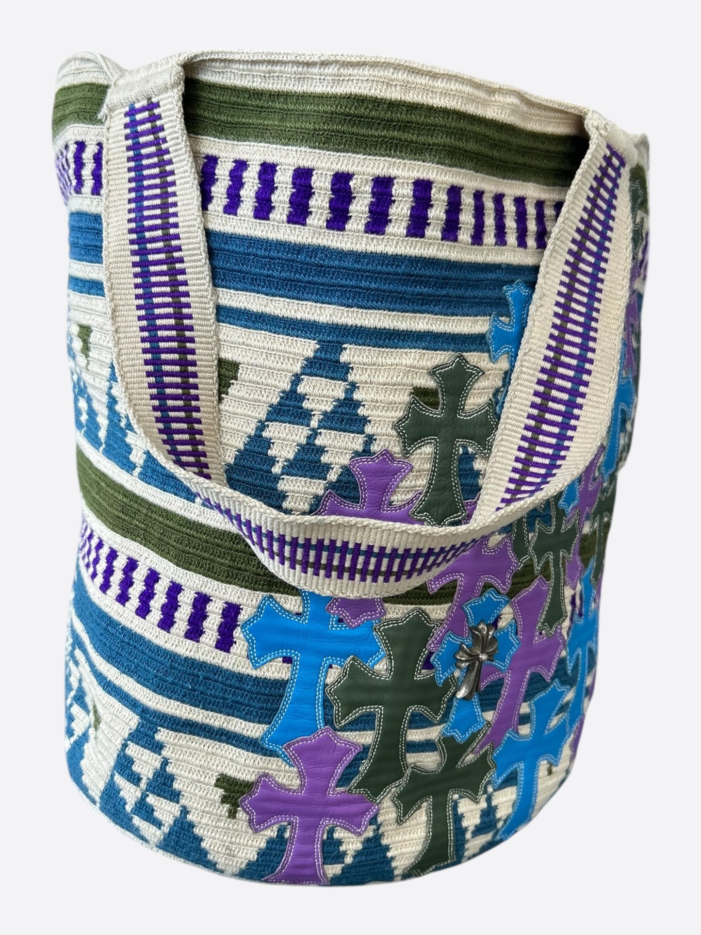 Chrome Hearts Purple & Blue Cross Patch Guanabana Bag