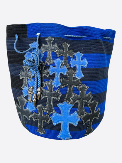 Chrome Hearts Black & Blue Cross Patch Guanabana Bag