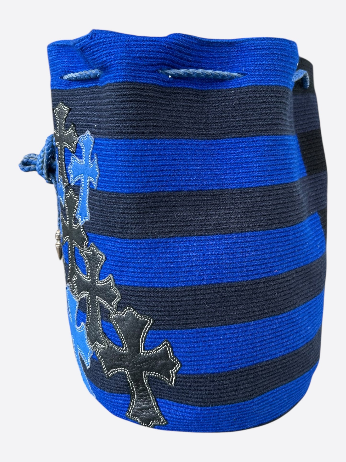 Chrome Hearts Black & Blue Cross Patch Guanabana Bag