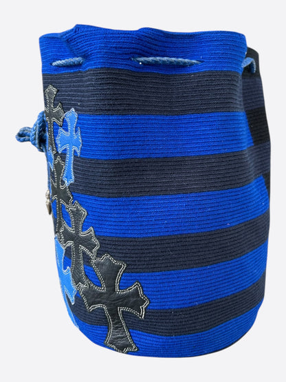 Chrome Hearts Black & Blue Cross Patch Guanabana Bag