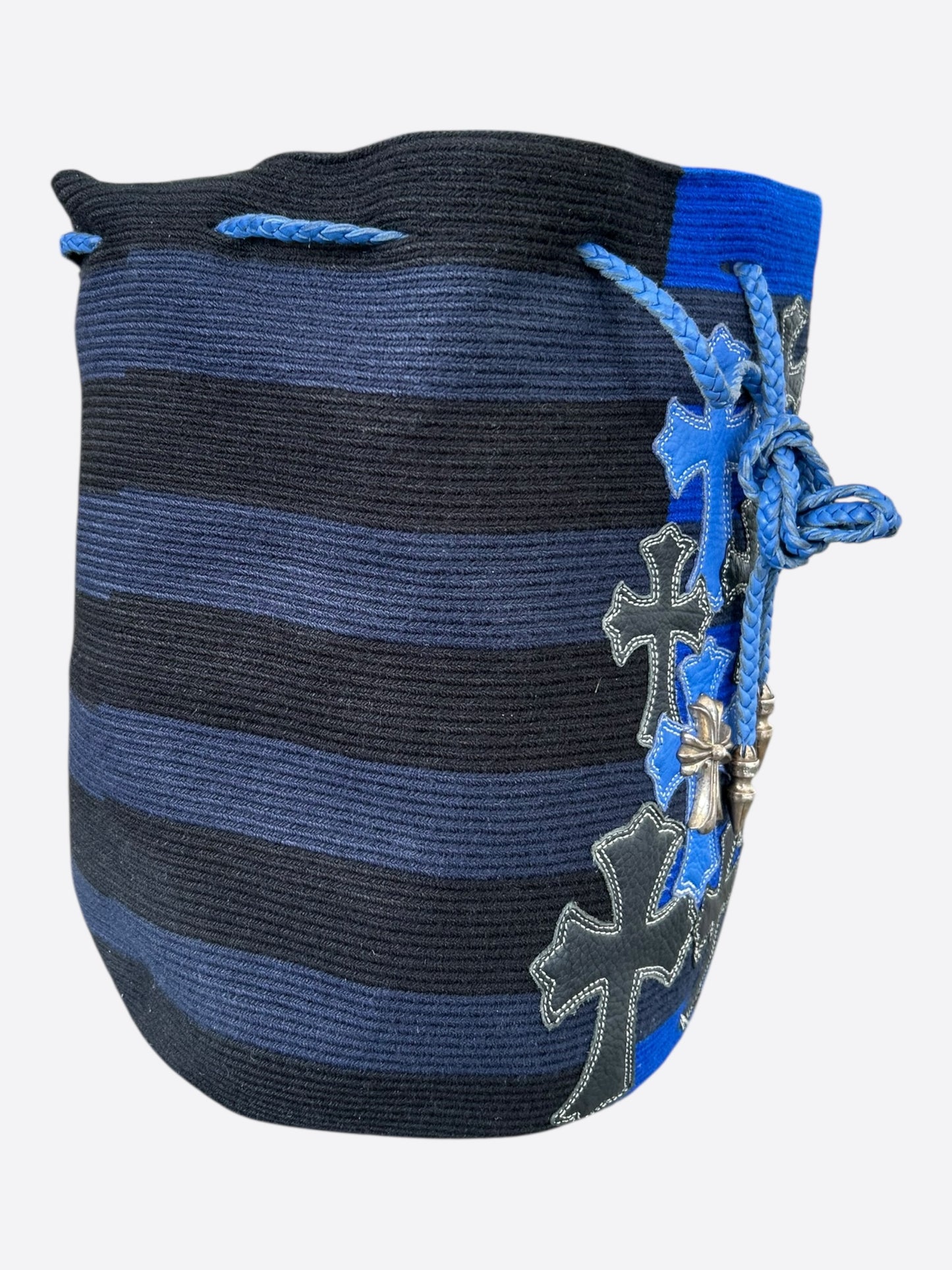 Chrome Hearts Black & Blue Cross Patch Guanabana Bag