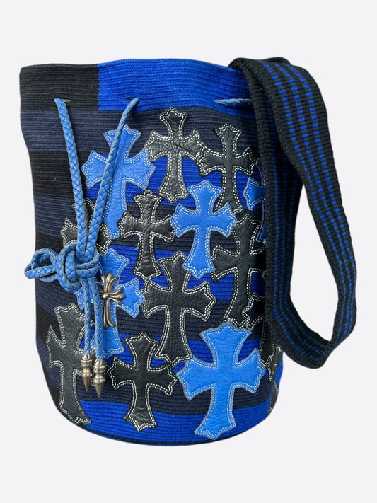 Chrome Hearts Black & Blue Cross Patch Guanabana Bag