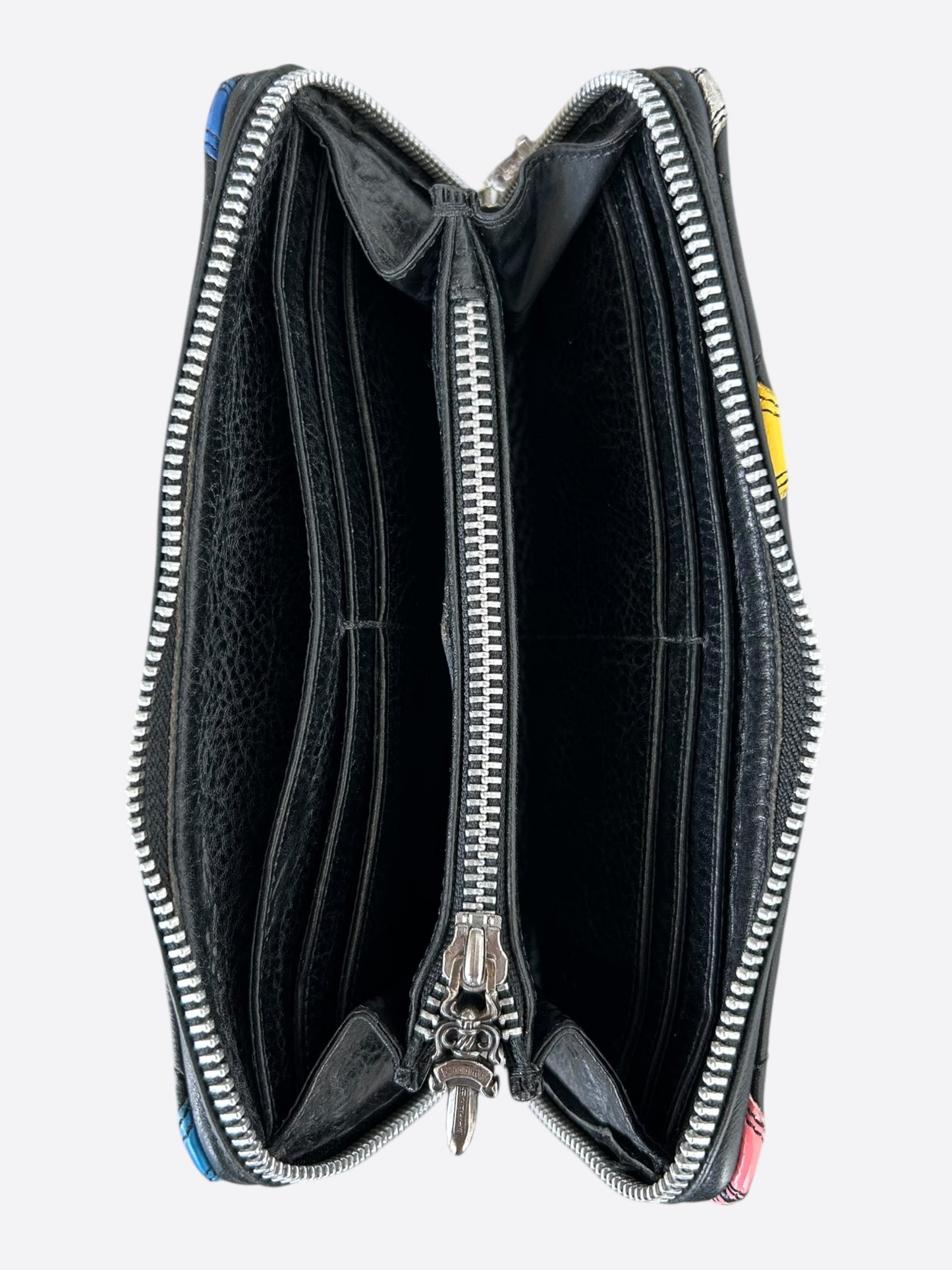 Chrome Hearts Black Multicolor Cross Patch Wallet