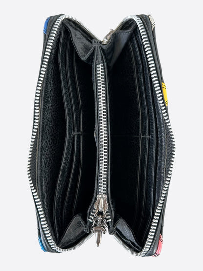 Chrome Hearts Black Multicolor Cross Patch Wallet