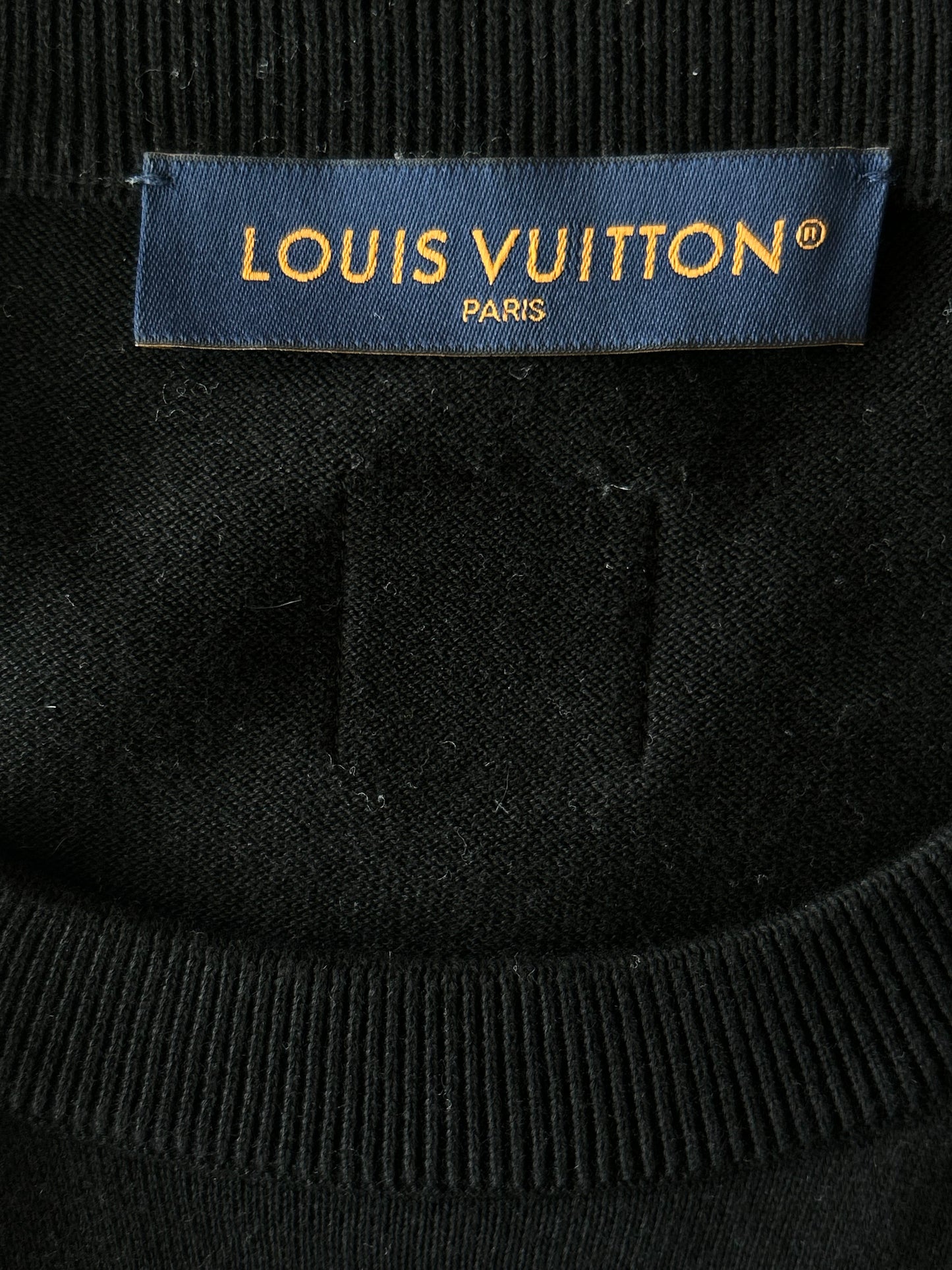 Louis Vuitton Black & Brown Mushroom Intarsia T-Shirt