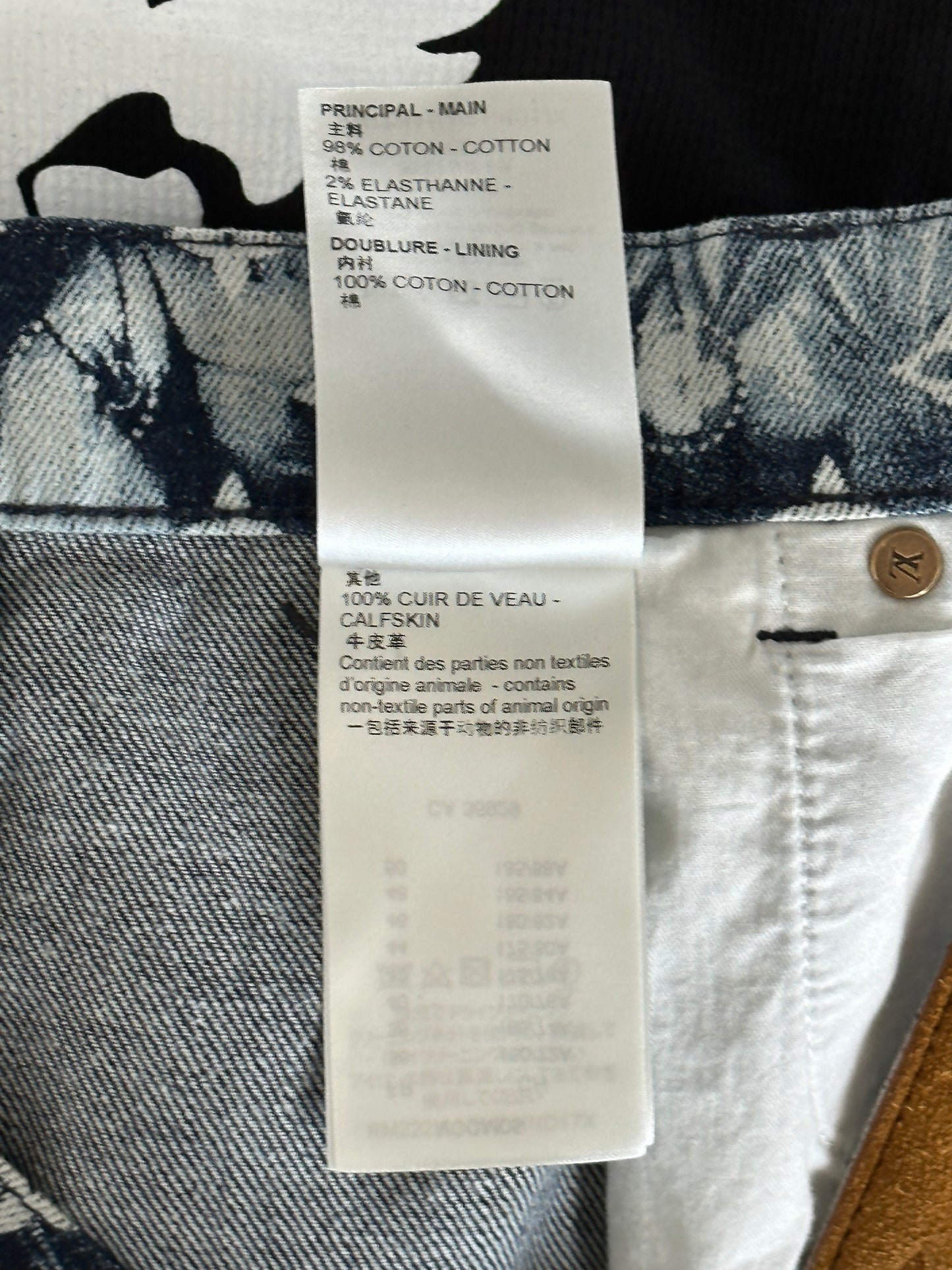 Louis Vuitton Blue Bleached Bandana Monogram Denim Shorts