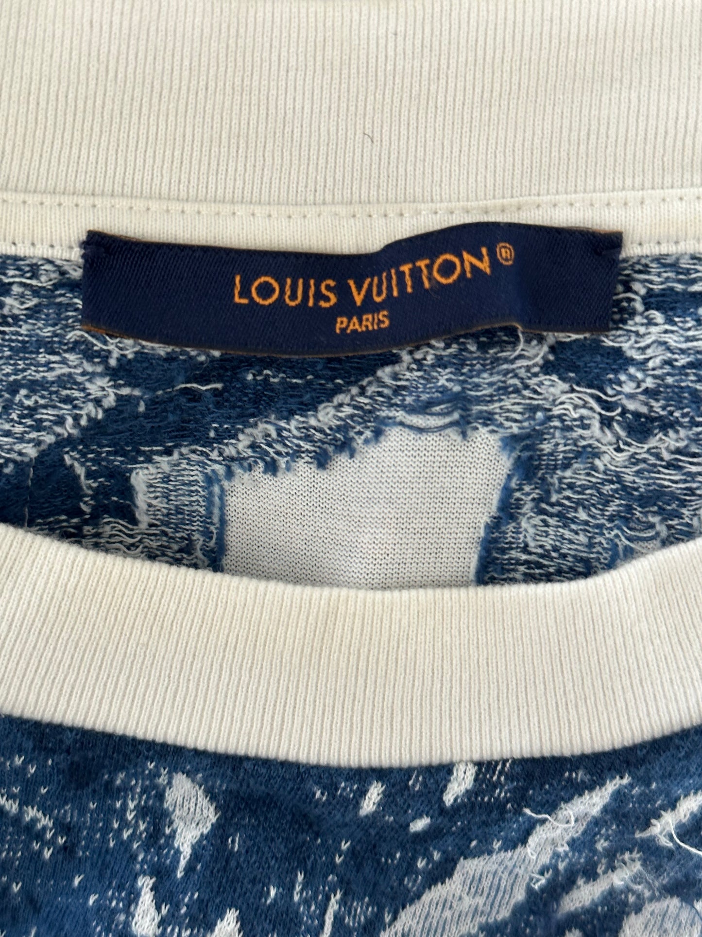 Louis Vuitton Blue & White Aquagarden Monogram T-Shirt