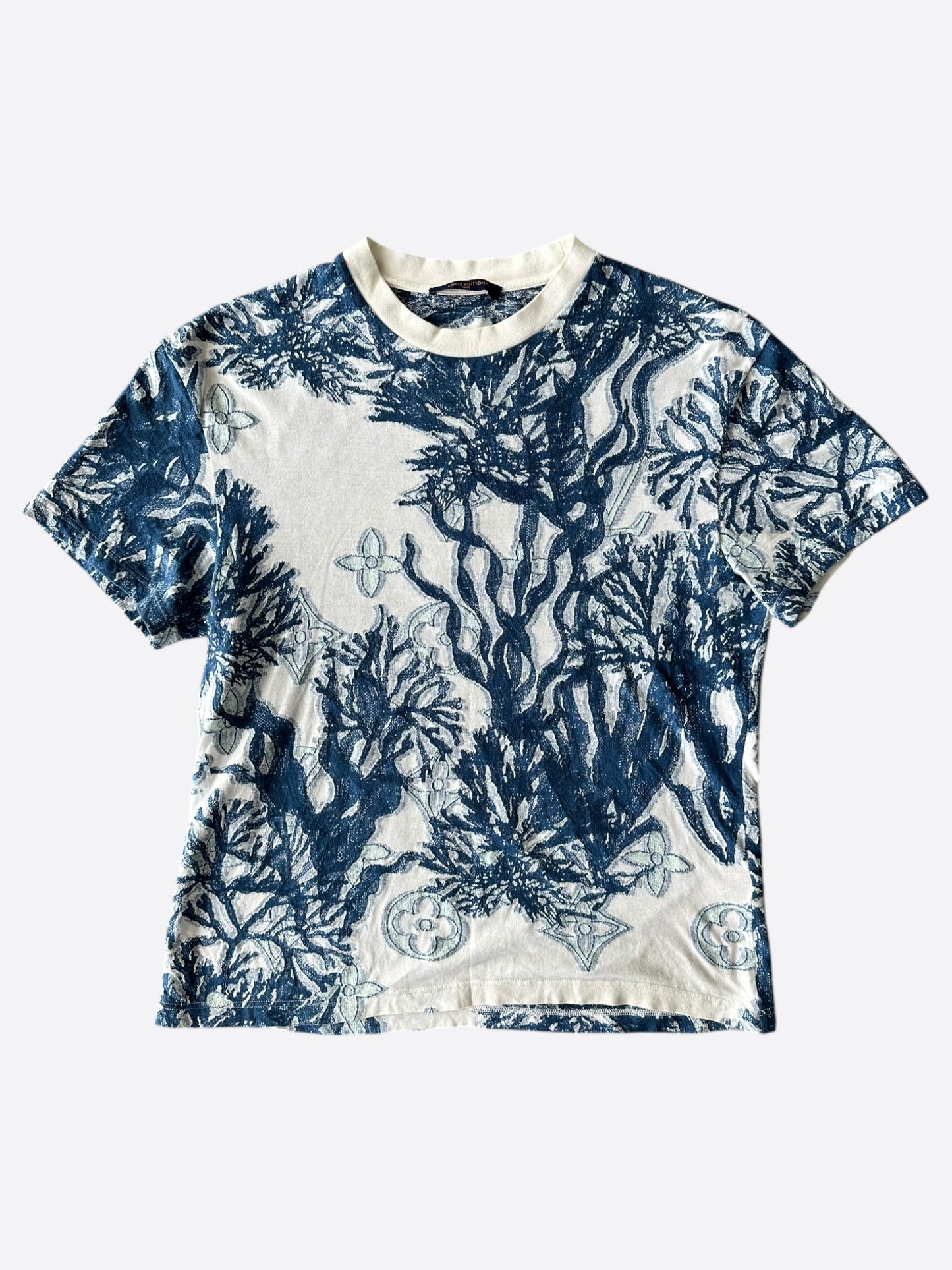 Louis Vuitton Blue & White Aquagarden Monogram T-Shirt