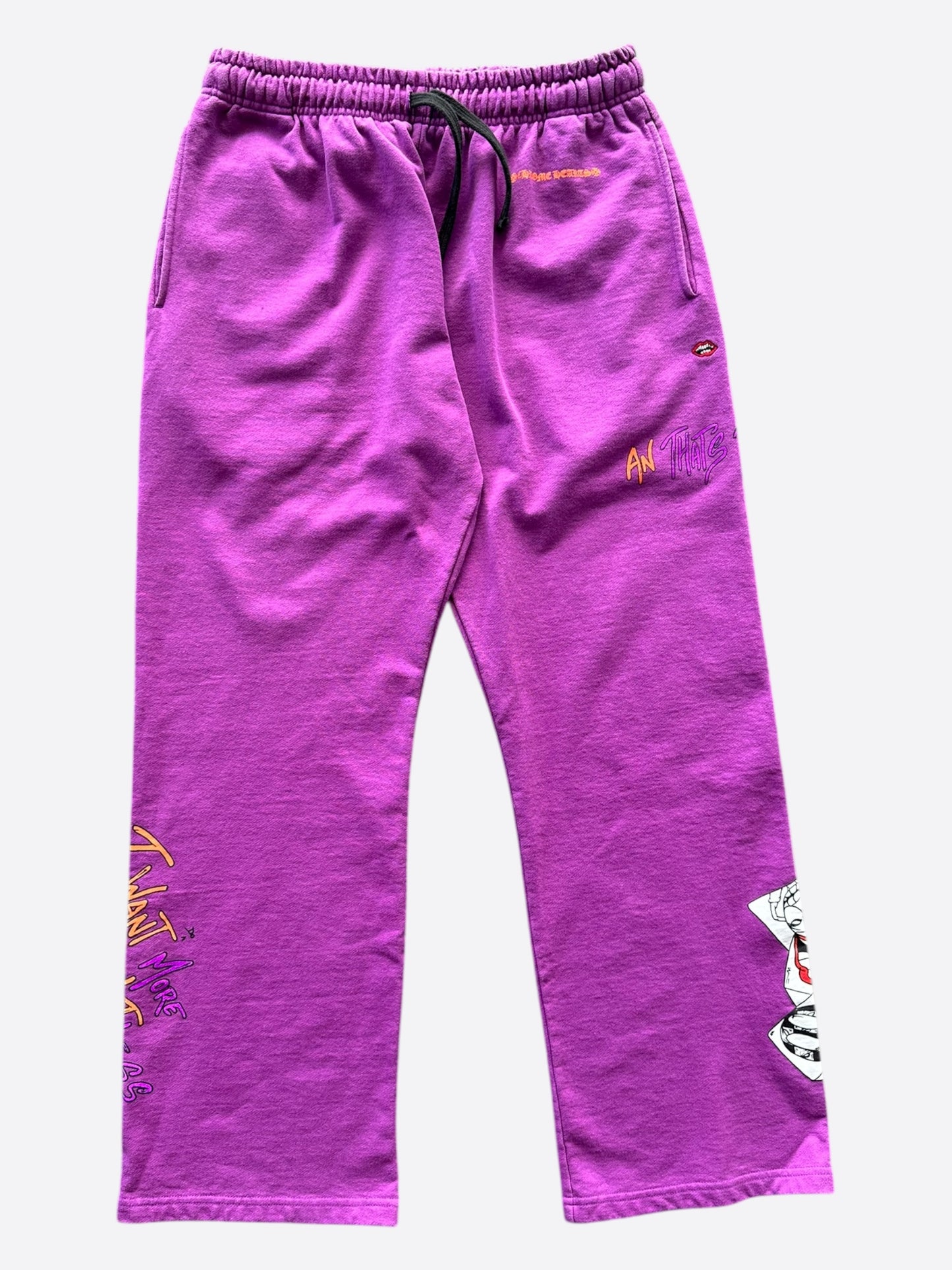 Chrome Hearts Matty Boy Purple More Not Less Sweatpants