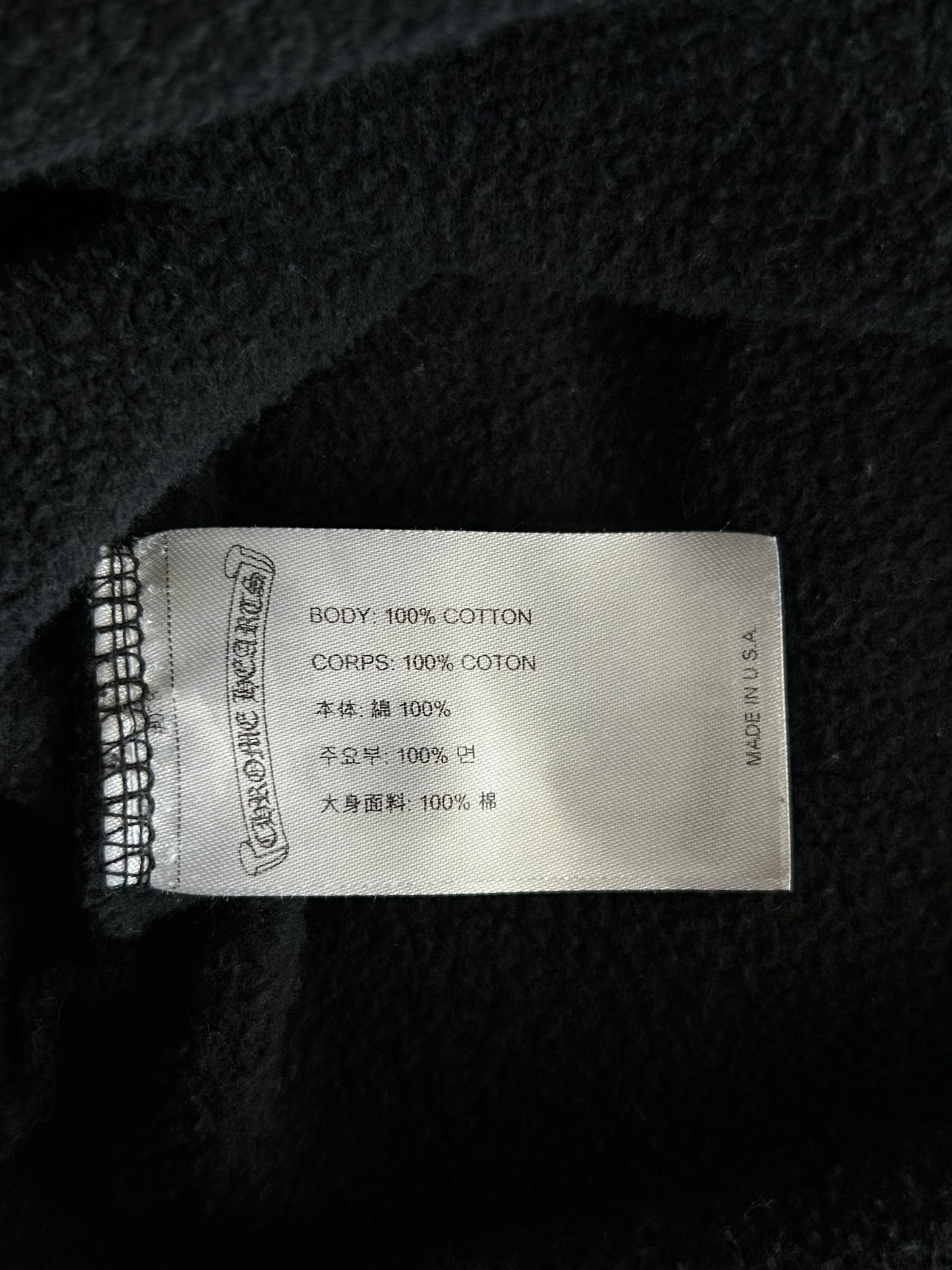 Chrome Hearts Black & White Neck Logo Sweater