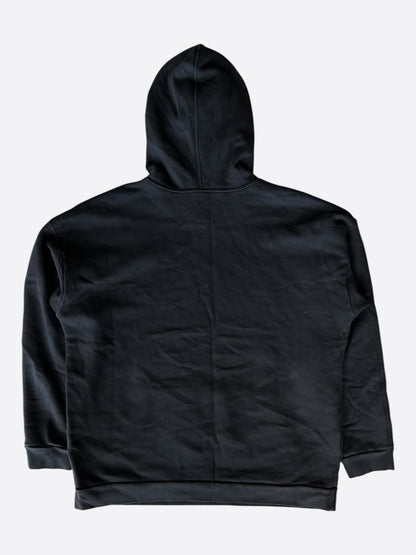 Chrome Hearts Black & White Embroidered Script Logo Hoodie