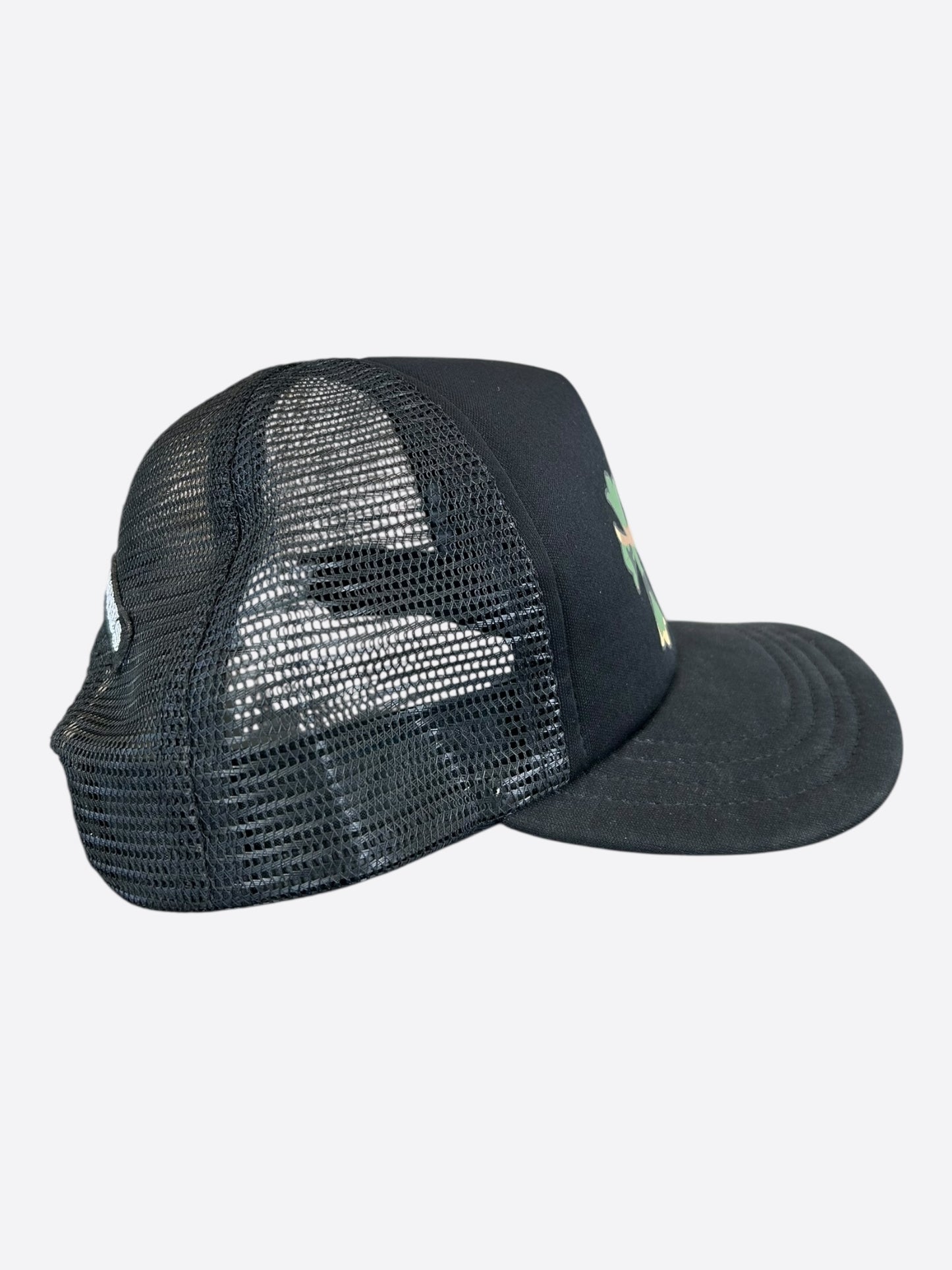 Chrome Hearts Black & Camouflage Cross Trucker Hat