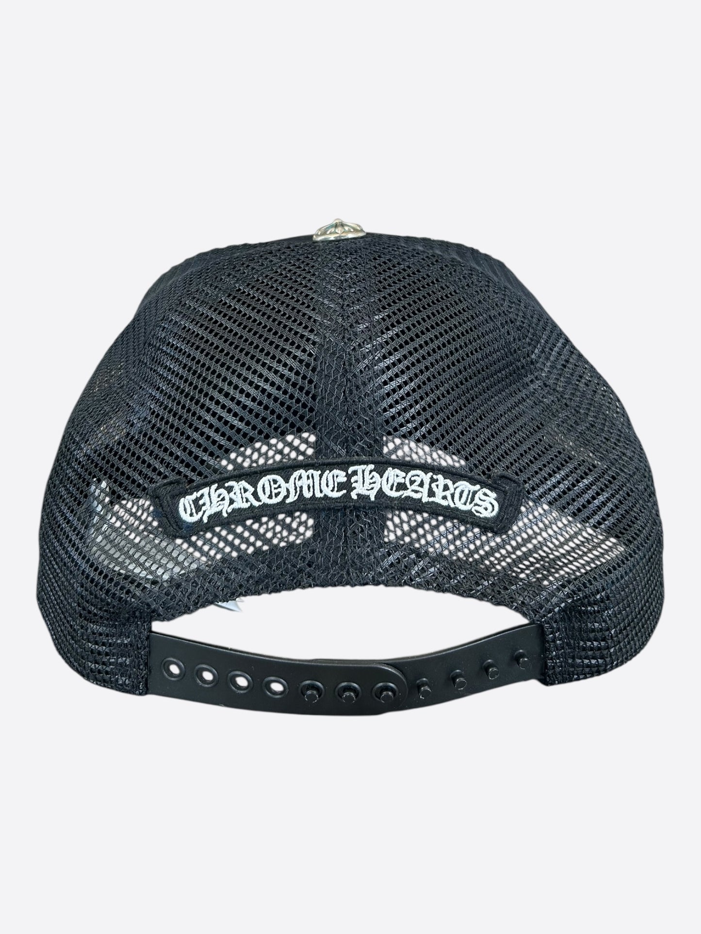 Chrome Hearts Black & Camouflage Cross Trucker Hat