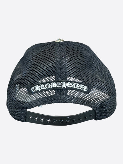 Chrome Hearts Black & Camouflage Cross Trucker Hat