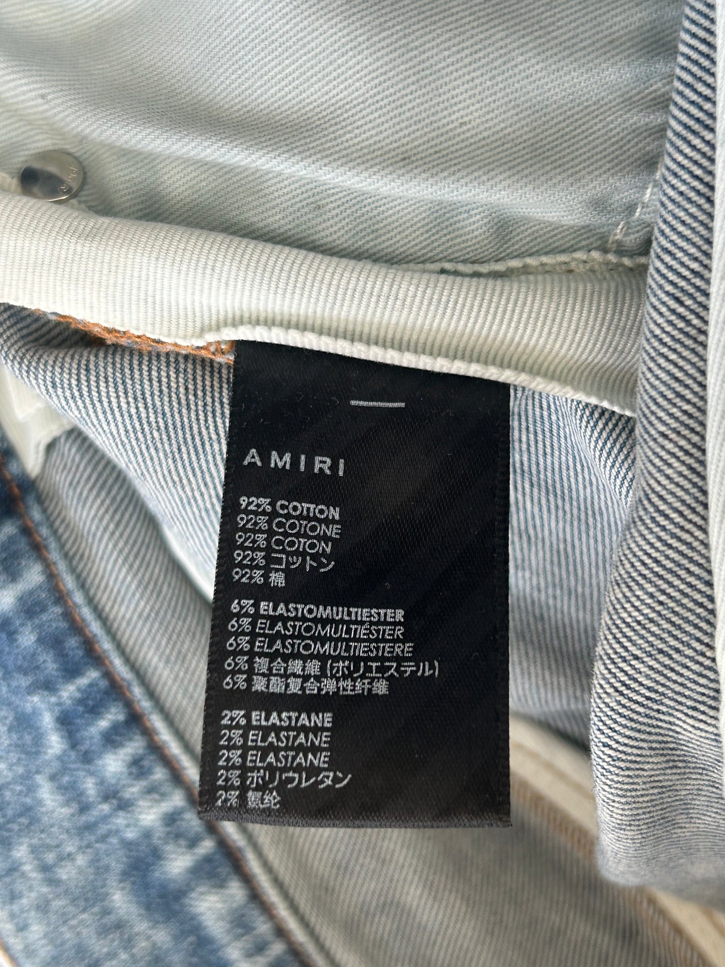 Amiri Clay Indigo & Watercolor Patch MX1 Jeans