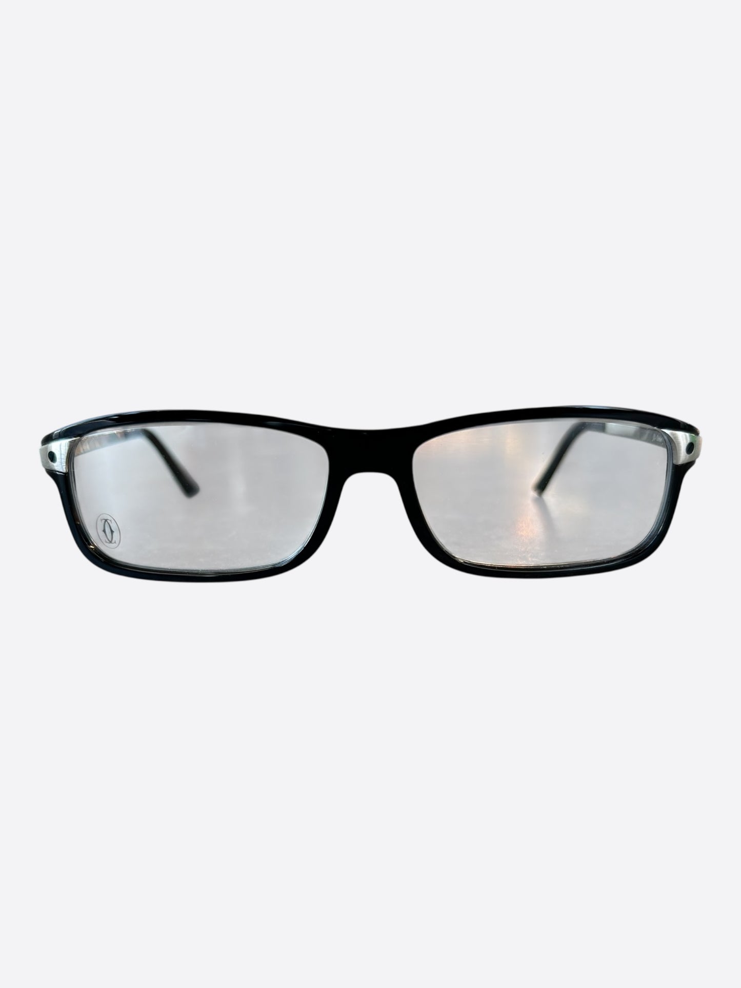 Cartier Black & Silver Santos Glasses
