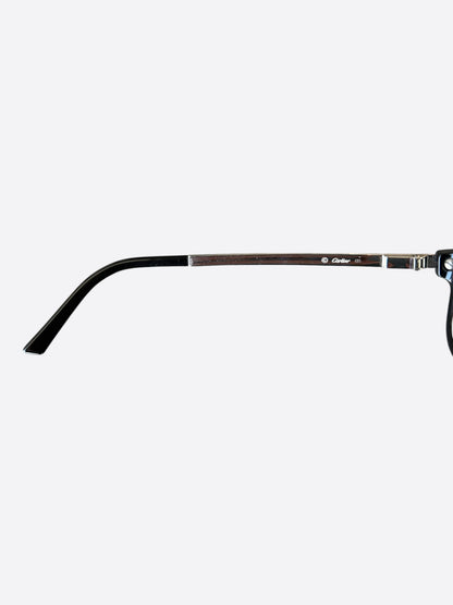 Cartier Black & Silver Santos Glasses