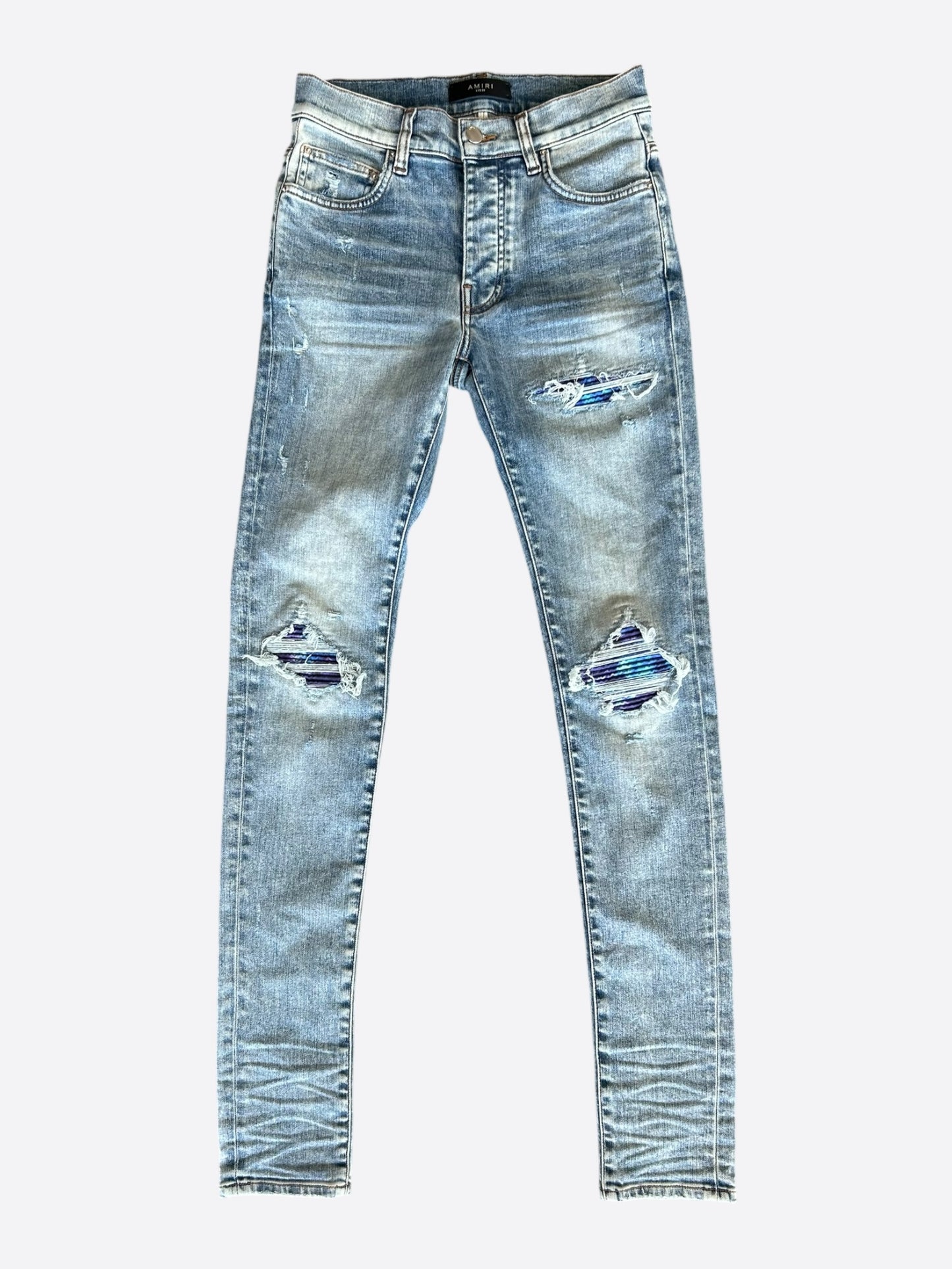 Amiri Clay Indigo & Watercolor Patch MX1 Jeans