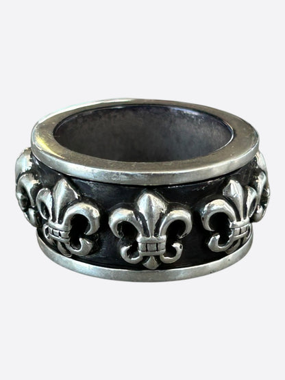 Chrome Hearts Silver Fleur De Lis Spinner Ring