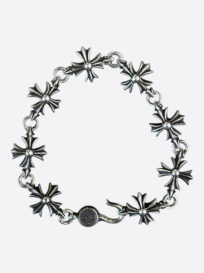 Chrome Hearts Silver Cut Out Cross Plus Bracelet