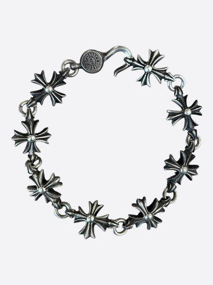 Chrome Hearts Silver Cut Out Cross Plus Bracelet