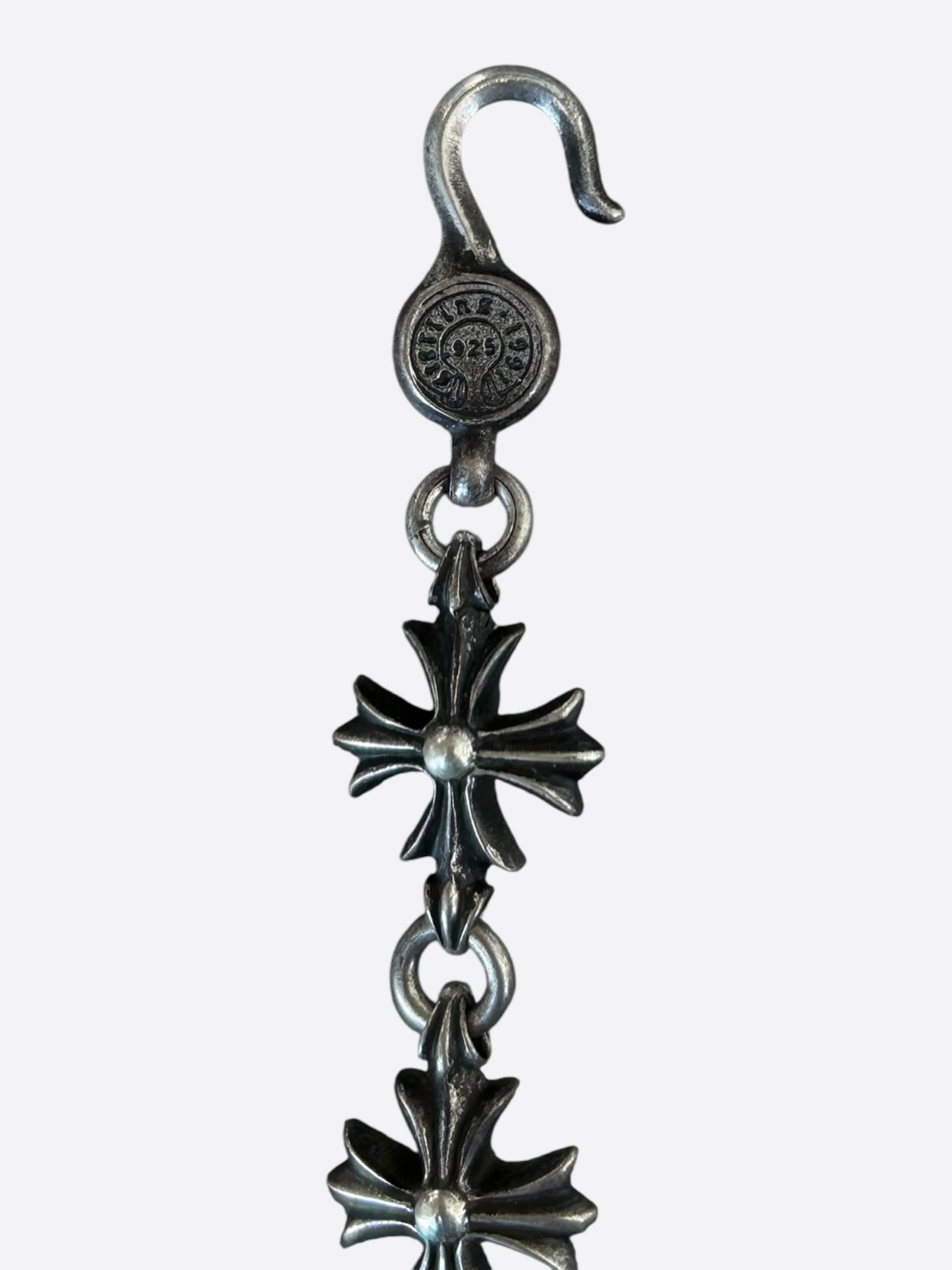 Chrome Hearts Silver Cut Out Cross Plus Bracelet