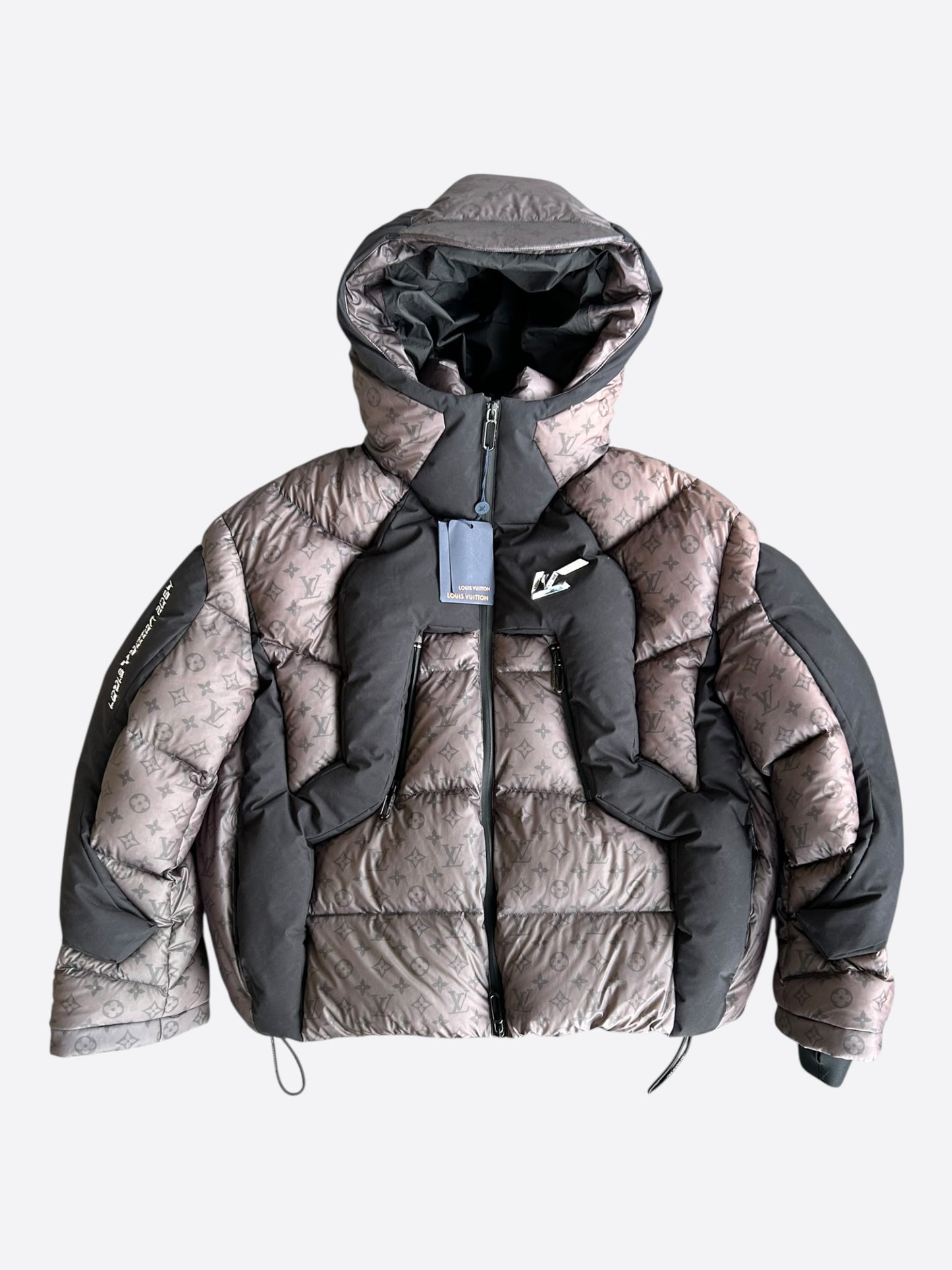 Louis Vuitton Black & Grey 2054 Monogram Heat Reflective Puffer Jacket