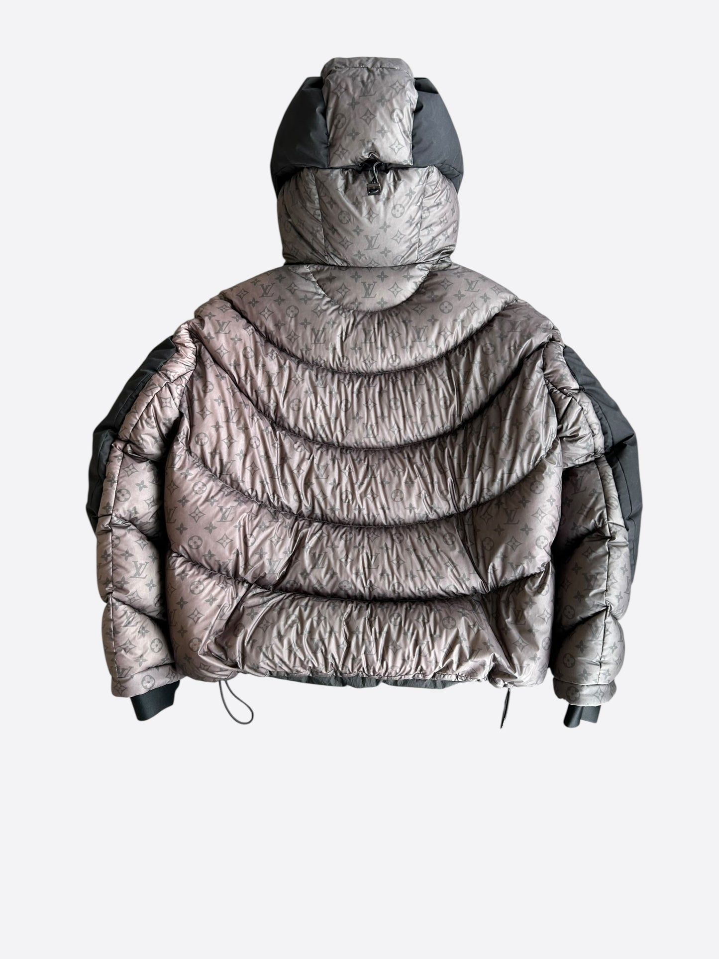 Louis Vuitton Black & Grey 2054 Monogram Heat Reflective Puffer Jacket