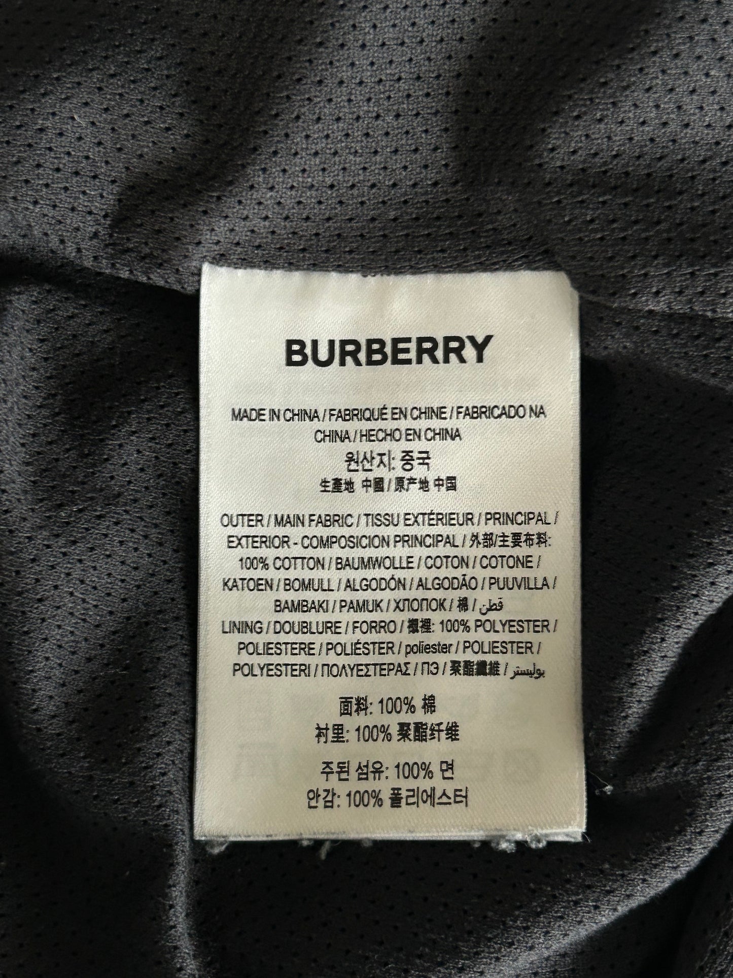 Burberry Blue & Black Logo Shorts
