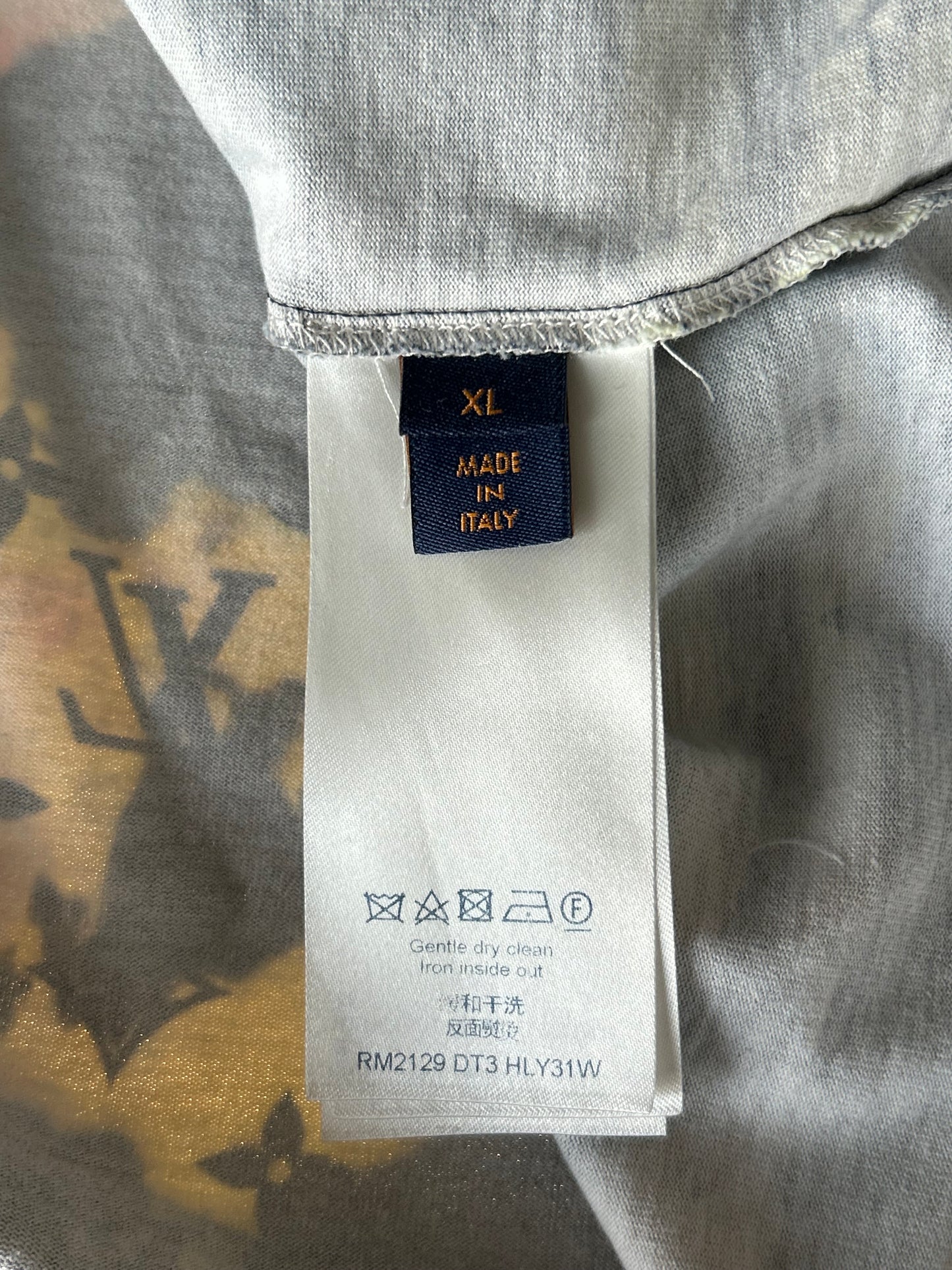 Louis Vuitton Navy Tie-Dye Camo Monogram T-Shirt