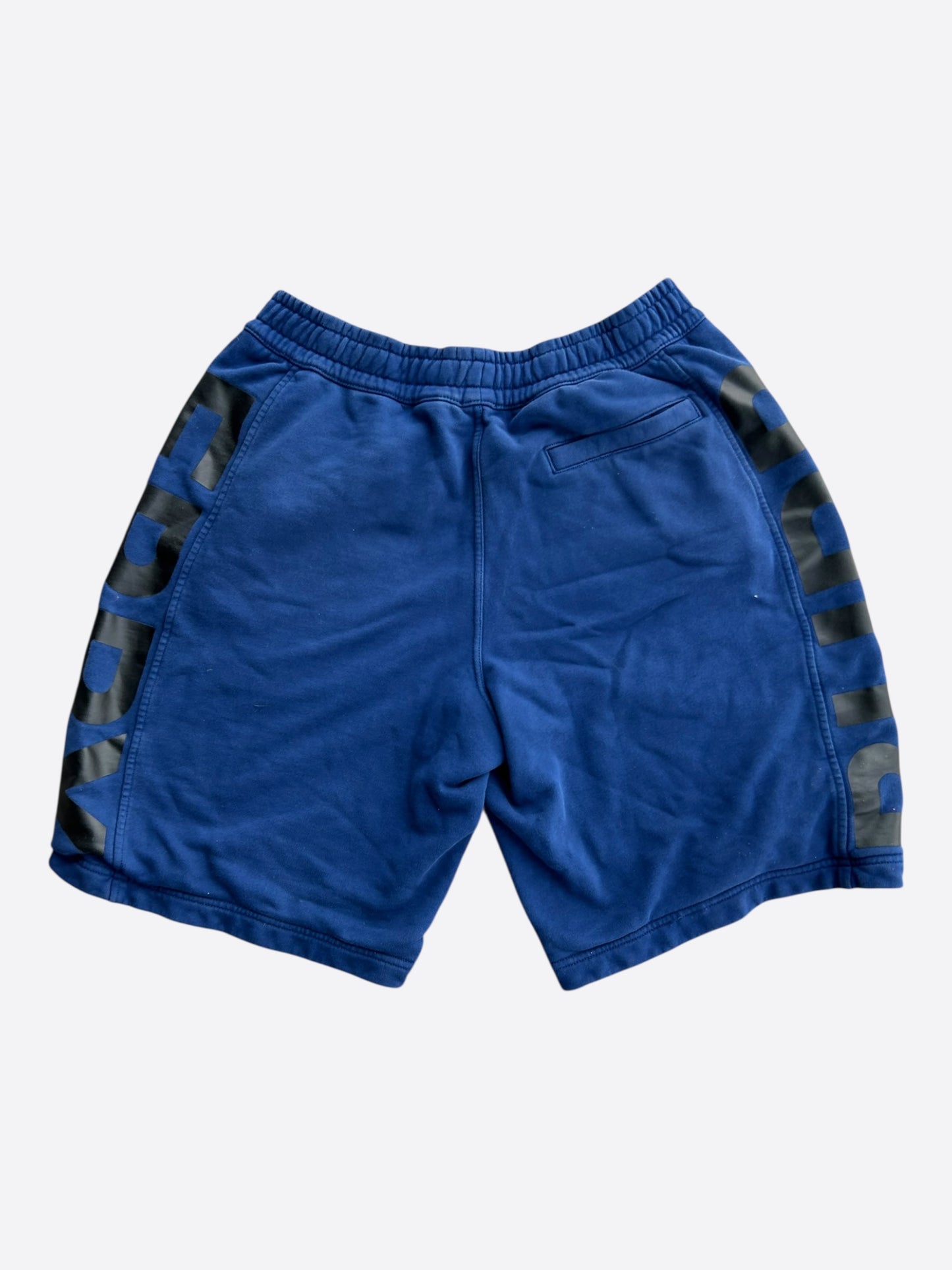Burberry Blue & Black Logo Shorts