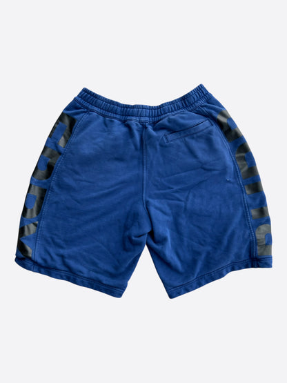 Burberry Blue & Black Logo Shorts