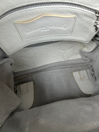 Chrome Hearts White & Silver Cross Leather Gunslinger Backpack